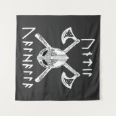 Tot Valhalla in Noordse Rune Wandkleed (Voorkant (horizontaal))