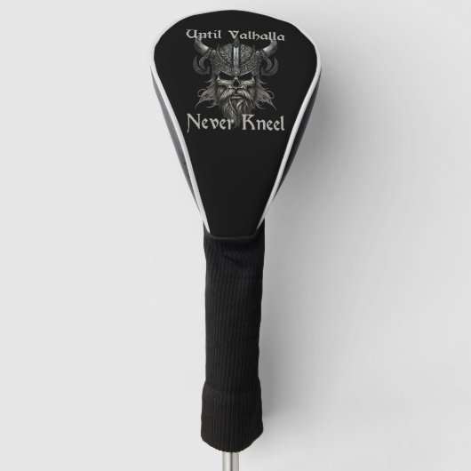 Tot Valhalla nooit knielt Golfheadcover (Voorkant)