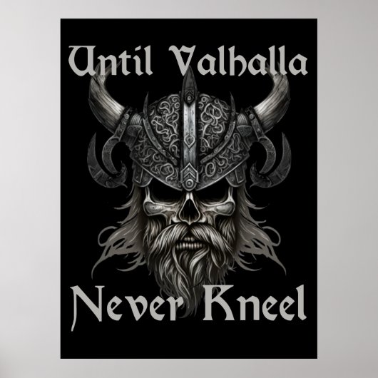 Tot Valhalla nooit knielt Poster (Voorkant)