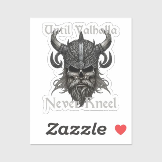 Tot Valhalla nooit knielt Sticker (Vel)