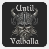 Tot Valhalla Vierkante Sticker (Voorkant)