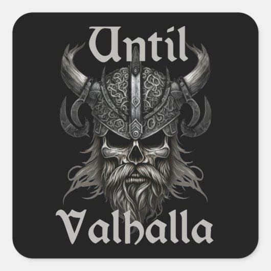 Tot Valhalla Vierkante Sticker (Voorkant)