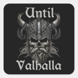 Tot Valhalla Vierkante Sticker