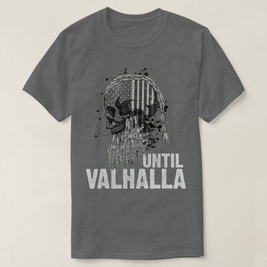 Tot Valhalla Viking US Flag  ShirtTil Val T-shirt (Design voorkant)