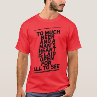 tot veel bier grappt t-shirt