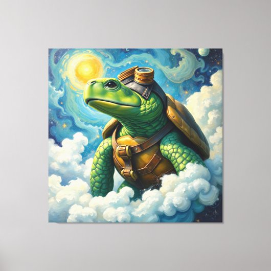 TOT VER IN DE WOLKEN EN VERDER DAN 10 CANVAS AFDRUK (Voorkant)