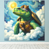 TOT VER IN DE WOLKEN EN VERDER DAN 10 CANVAS AFDRUK (Insitu (Houten vloer))