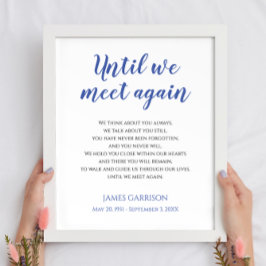 Tot We Elkaar Weer Ontmoeten Blauwe Viering Van He Poster