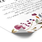 Tot we elkaar weer ontmoeten Bourgondische bloemen Poster (Hoek)