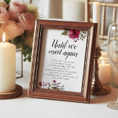 Tot we elkaar weer ontmoeten Bourgondische bloemen Poster