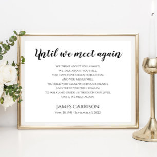 Tot We Elkaar Weer Ontmoeten Gedicht Viering Van H Poster