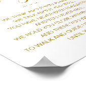 Tot we elkaar weer ontmoeten Gold Wedding Memorial Poster (Hoek)