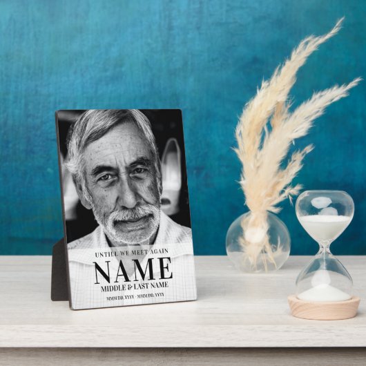 Tot we elkaar weer ontmoeten Modern Bold Photo Mem Fotoplaat (Zijkant)