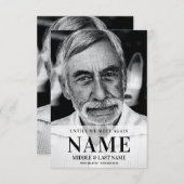 Tot we elkaar weer ontmoeten Modern Bold Photo Mem Informatiekaartje (Voorkant / Achterkant)