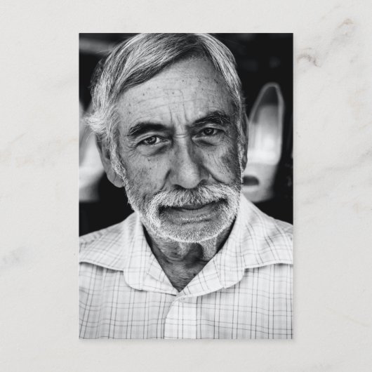 Tot we elkaar weer ontmoeten Modern Bold Photo Mem Informatiekaartje (Achterkant)