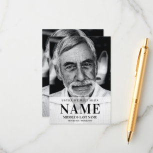 Tot we elkaar weer ontmoeten Modern Bold Photo Mem Informatiekaartje