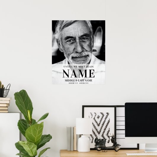 Tot we elkaar weer ontmoeten Modern Bold Photo Mem Poster (Thuiskantoor)