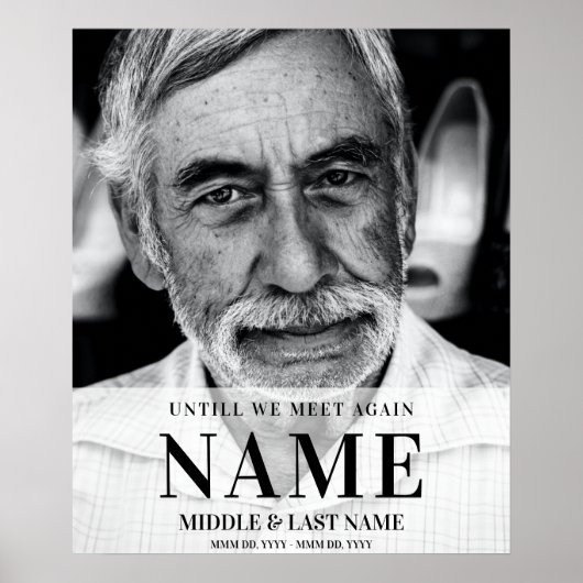 Tot we elkaar weer ontmoeten Modern Bold Photo Mem Poster (Voorkant)