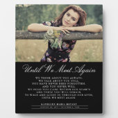 Tot We Elkaar Weer Ontmoeten Rouwfoto Plaquette Fotoplaat (Voorkant)