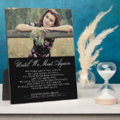 Tot We Elkaar Weer Ontmoeten Rouwfoto Plaquette Fotoplaat (Zijkant)