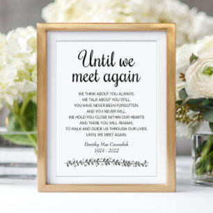 Tot We Elkaar Weer Ontmoeten Rouwgedicht Herdenkin Poster