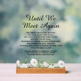 Tot we elkaar weer ontmoeten White Floral Wedding  Acryl Bord