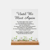 Tot we elkaar weer ontmoeten White Floral Wedding Acryl Bord (Voorkant)