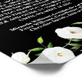 Tot we elkaar weer ontmoeten White Floral Wedding  Poster (Hoek)