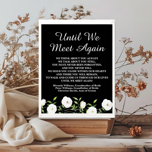 Tot we elkaar weer ontmoeten White Floral Wedding  Poster