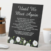Tot we elkaar weer ontmoeten White Floral Wedding  Reclamebord Met Voetstuk (Insitu)