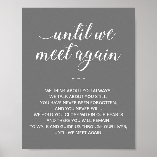 Tot we elkaar weer ontmoeten White Grey Wedding Me Poster (Voorkant)