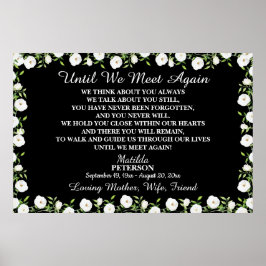 Tot We Elkaar Weer Ontmoeten Witte Bloem Levensvie Poster