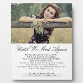 Tot We Elkaar Weer Zien Funeral Foto Fotoplaat (Voorkant)