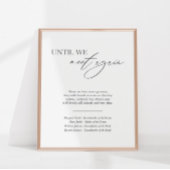 Tot we elkaar weer zien huwelijks-herdenkingstafel poster