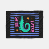 Tot Zie Gator Fleece Deken (Voorkant (Horizontaal))