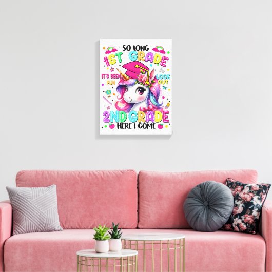 Tot ziens 1e klas 2e klas hier kom ik canvas afdruk (Insitu (Woonkamer))