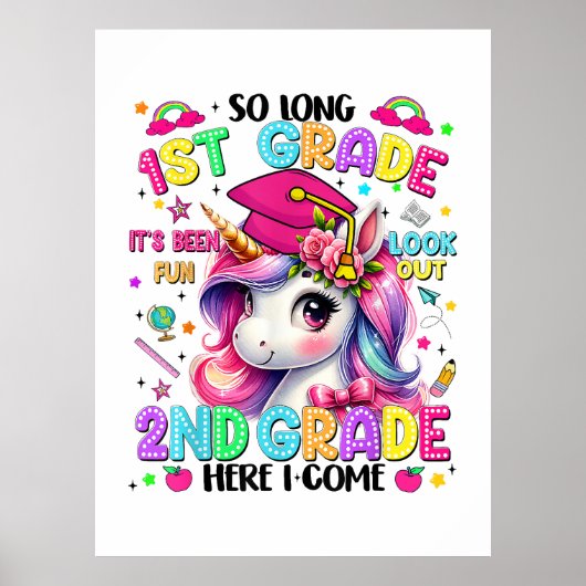 Tot ziens 1e klas 2e klas hier kom ik poster (Voorkant)
