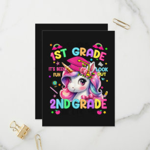 Tot ziens 1e klas 2e klas hier kom ik uitnodiging briefkaart