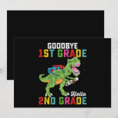 Tot ziens 1e klas hallo 2e klas T Rex dinosaurus Kaart (Voorkant / Achterkant)