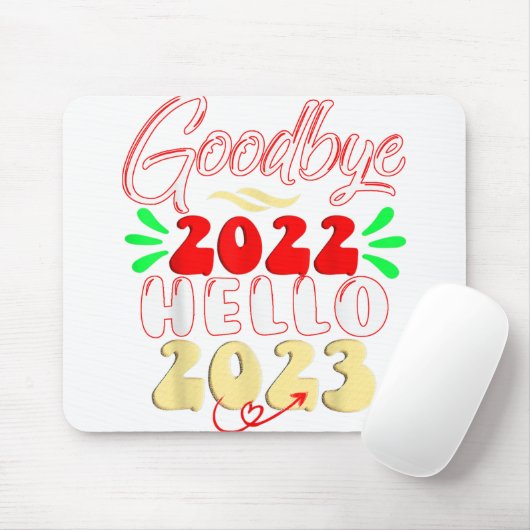 Tot ziens 2022 Hallo 2023 Mooie Kerst Trui Muismat (Met muis)