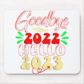 Tot ziens 2022 Hallo 2023 Mooie Kerst Trui Muismat (Voorkant)