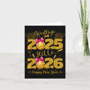 Tot ziens 2025 Hallo 2026 Gelukkig Oud en Nieuw  Kaart