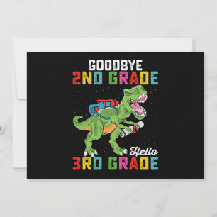Tot ziens 2e klas hallo 3e klas T Rex dinosaurus Kaart