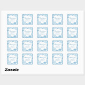 Tot Ziens Baby Borrel Vierkante Sticker (Vel)