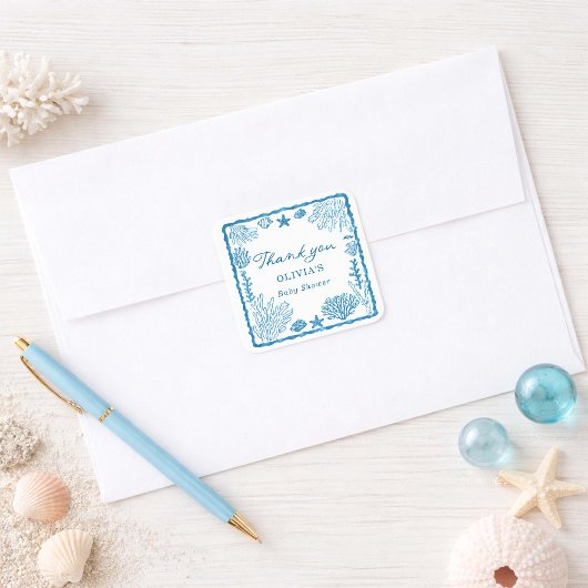 Tot Ziens Baby Borrel Vierkante Sticker
