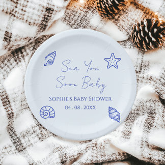 Tot Ziens Baby Kust Baby Shower Papieren Bordje