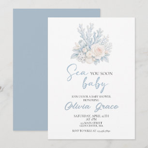 Tot ziens baby Kuststrand Baby Shower Kaart