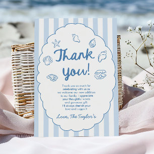 Tot Ziens, Baby Schelp Kust Baby Shower Bedankkaart
