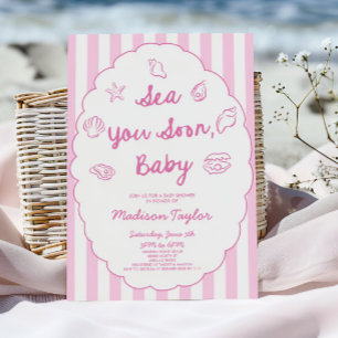 Tot Ziens, Baby Schelp Kust Baby Shower Kaart