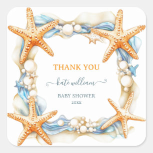TOT ziens Baby Shower bedankt Vierkante Sticker
